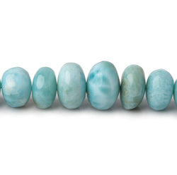 5-10mm Larimar plain rondelle beads 18 inch 105 pieces AAA (ONLINE ORDER ONLY)
