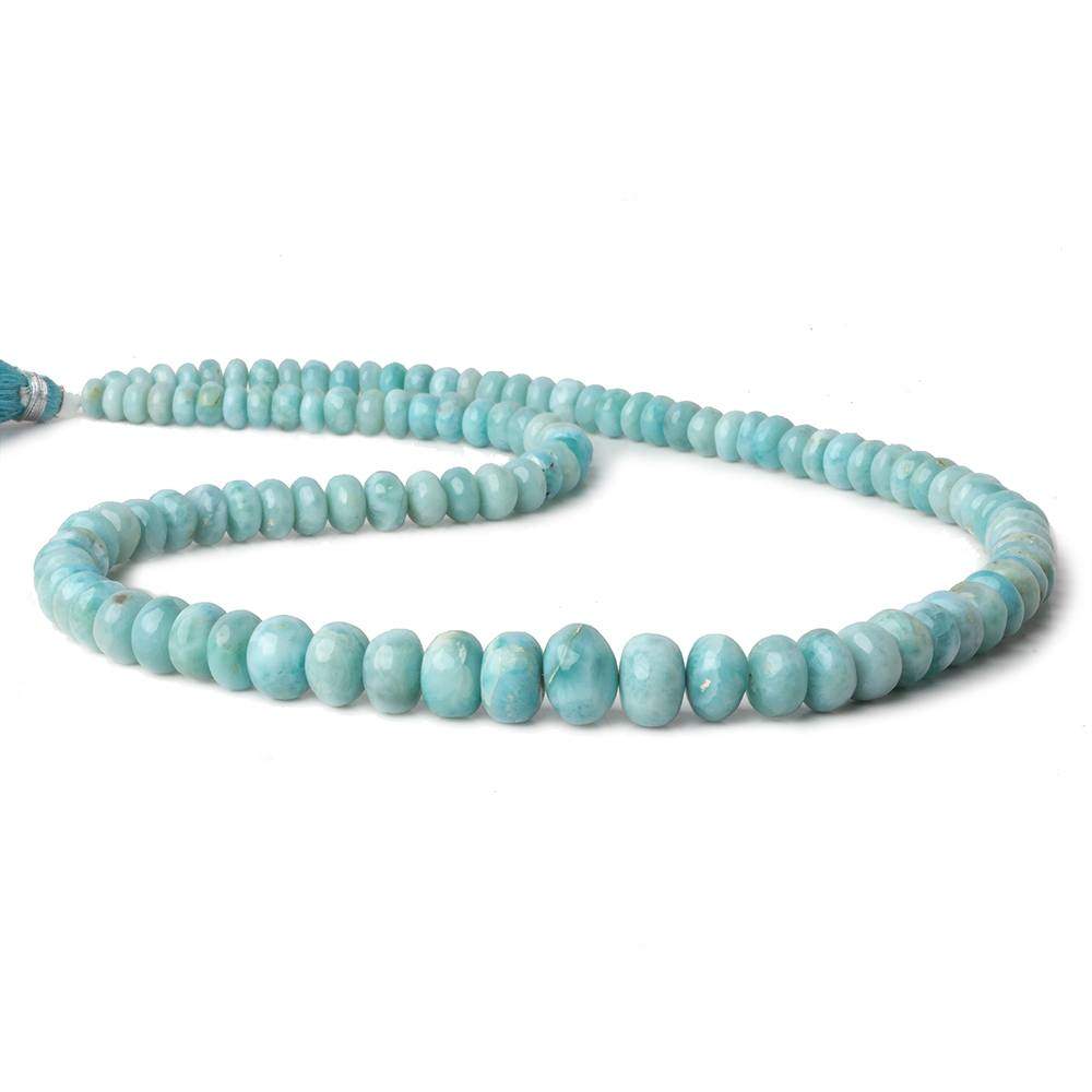 5-10mm Larimar plain rondelle beads 18 inch 105 pieces AAA (ONLINE ORDER ONLY)