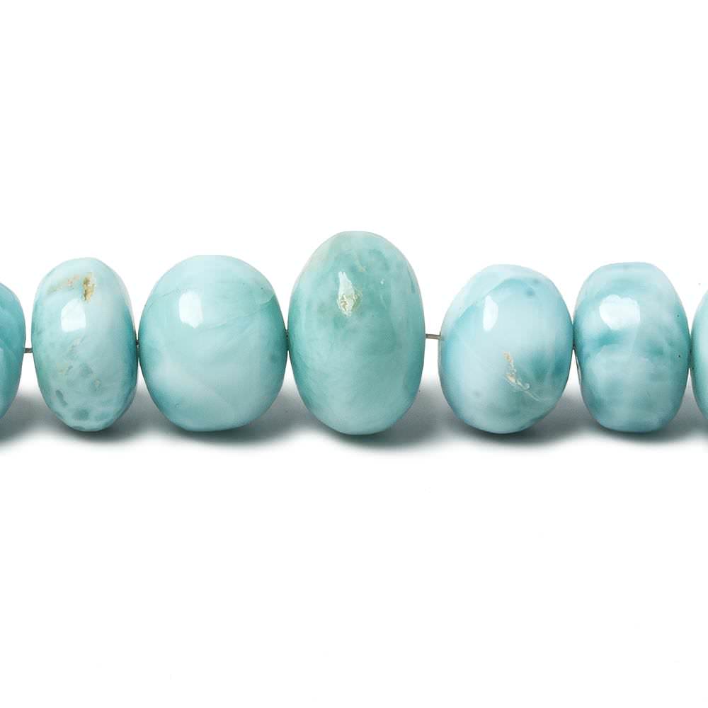5-10mm Larimar plain rondelle beads 18 inch 99 pieces AA (ONLINE ORDER ONLY)