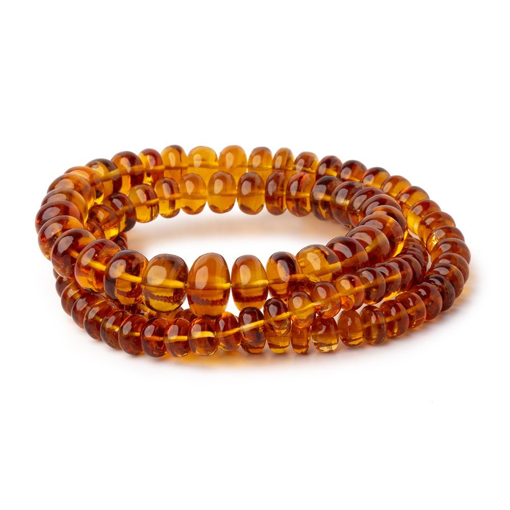 5-7mm Madeira Citrine Plain Rondelle Beads 18 inch 115 pieces AAA (ONLINE ORDER ONLY)