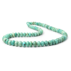 5-10mm Mongolian Turquoise Plain Rondelle 18 inch 88 Beads (ONLINE ORDER ONLY)