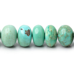 5-10mm Mongolian Turquoise Plain Rondelle 18 inch 88 Beads (ONLINE ORDER ONLY)