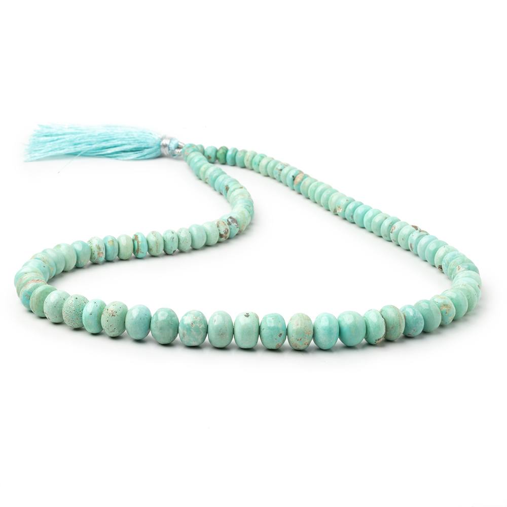5-10mm Mongolian Turquoise Plain Rondelle Beads 18 inch 88 pieces (ONLINE ORDER ONLY)