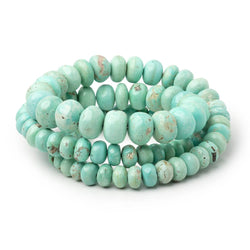 5-10mm Mongolian Turquoise Plain Rondelle Beads 18 inch 88 pieces (ONLINE ORDER ONLY)