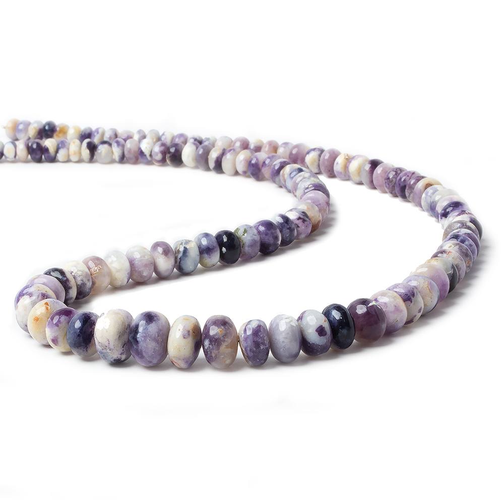 5 - 10mm Morado Purple Opal Plain Rondelle Beads 18 inch 115 pieces (ONLINE ORDER ONLY)