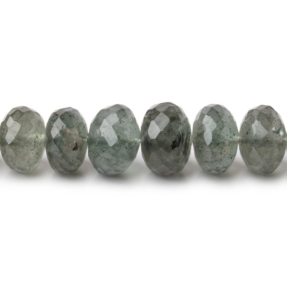 5-10mm Moss Aquamarine Faceted Rondelle Beads 16 inch 87 pieces (ONLINE ORDER ONLY)