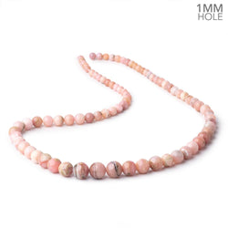 5-10mm Pink Peruvian Opal Plain Round Beads 20 inch 69 pieces AA 1mm Hole (ONLINE ORDER ONLY)