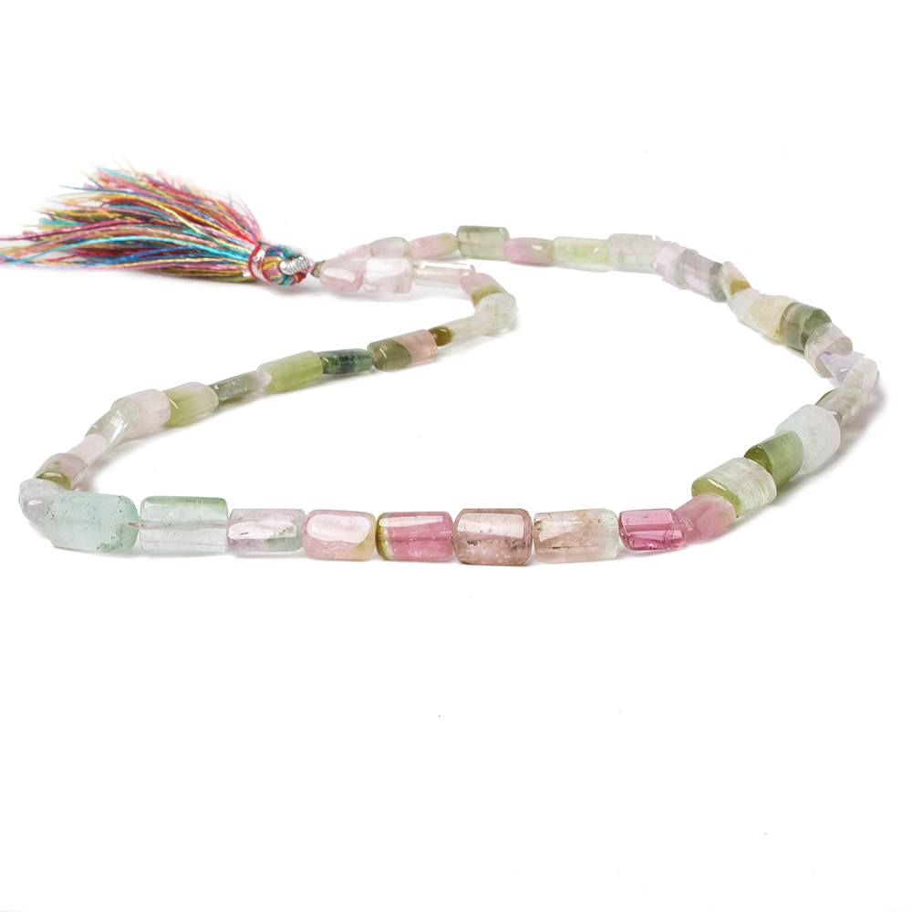 5-10mm Polychromatic Tourmaline Natural Crystal Tube Beads 16 inch 45 pieces (ONLINE ORDER ONLY)