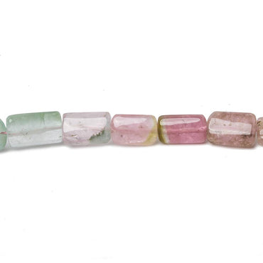 5-10mm Polychromatic Tourmaline Natural Crystal Tube Beads 16 inch 45 pieces (ONLINE ORDER ONLY)