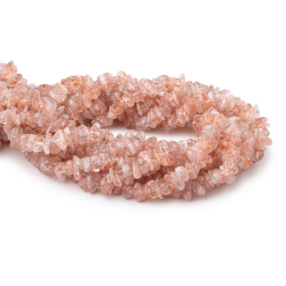 5-10mm Sunstone Plain Chip Beads 16.5 inch 139 pieces (ONLINE ORDER ONLY)