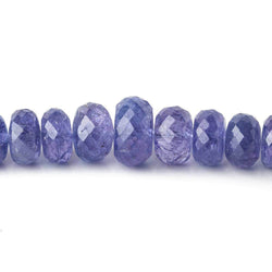 5-10mm Tanzanite Faceted Rondelles 17 inch 107 beads AA (ONLINE ORDER ONLY)