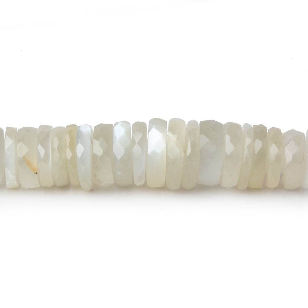 5-10mm White Moonstone faceted rondelle beads 15.5 inch 170 pieces (ONLINE ORDER ONLY)