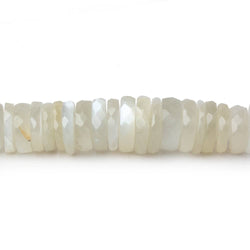 5-10mm White Moonstone faceted rondelle beads 15.5 inch 170 pieces (ONLINE ORDER ONLY)