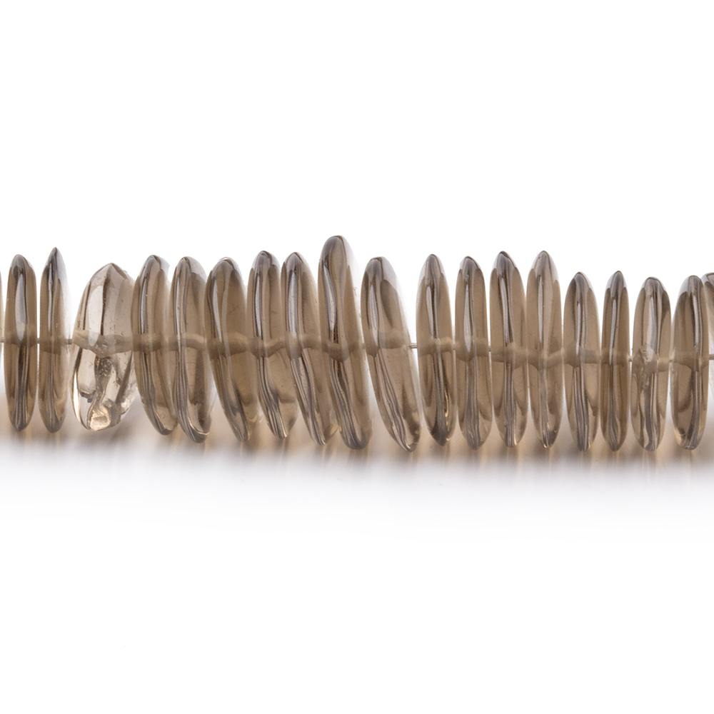 5-11.5mm Smoky Quartz German Cut Plain Rondelles 16 inch 230 Beads (ONLINE ORDER ONLY)