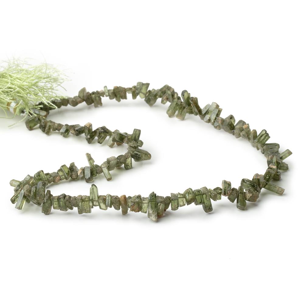 5-11mm Chrome Diopside Top Drilled Natural Crystals 16 inch 127 pieces (ONLINE ORDER ONLY)