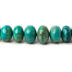 5-11mm Chrysocolla plain rondelle beads 18 inches 96 pieces A (ONLINE ORDER ONLY)