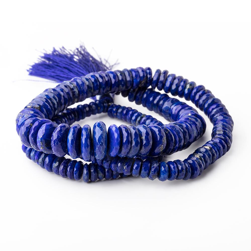5-11mm Lapis Lazuli Faceted heshi beads 19 inch 158 pieces (ONLINE ORDER ONLY)