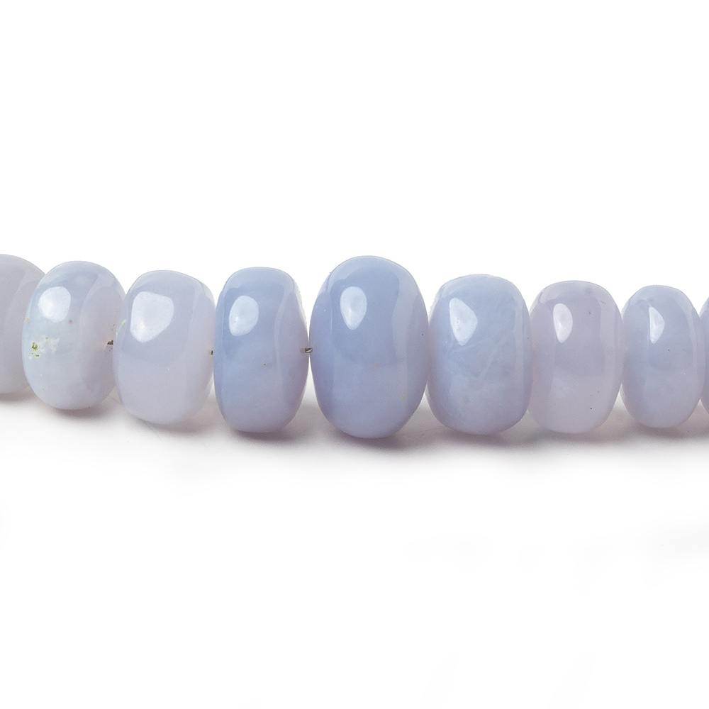 5-11mm Natural Blue Chalcedony Plain Rondelle Beads 14 inch 76 pieces (ONLINE ORDER ONLY)