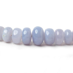 5-11mm Natural Blue Chalcedony Plain Rondelle Beads 14 inch 76 pieces (ONLINE ORDER ONLY)