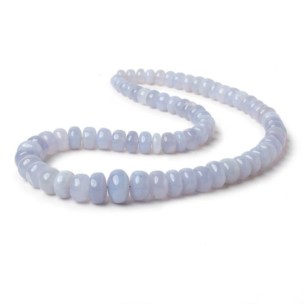 5-11mm Natural Blue Chalcedony Plain Rondelle Beads 14 inch 76 pieces (ONLINE ORDER ONLY)