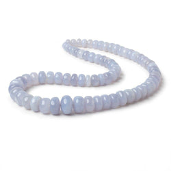 5-11mm Natural Blue Chalcedony Plain Rondelle Beads 14 inch 76 pieces (ONLINE ORDER ONLY)