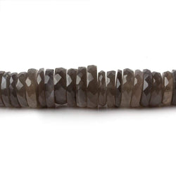 5-11mm Platinum Grey Moonstone faceted Heshi 16 inch 145 beads AA (ONLINE ORDER ONLY)