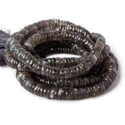 5-11mm Platinum Grey Moonstone faceted Heshi 16 inch 145 beads AA (ONLINE ORDER ONLY)