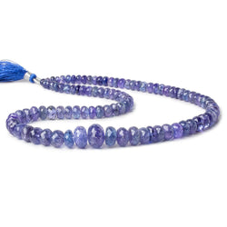 5-12.5mm Tanzanite faceted rondelles 16.5 inch 97 beads A (ONLINE ORDER ONLY)