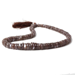 5-12mm Chocolate Moonstone faceted heishi beads 16 inch 130 pieces (ONLINE ORDER ONLY)