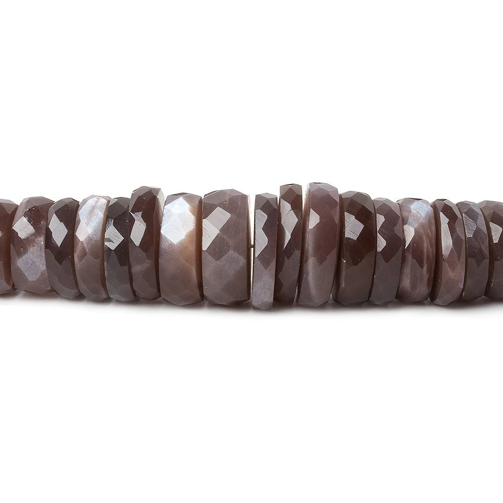 5-12mm Chocolate Moonstone faceted heishi beads 16 inch 130 pieces (ONLINE ORDER ONLY)