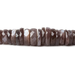 5-12mm Chocolate Moonstone faceted heishi beads 16 inch 130 pieces (ONLINE ORDER ONLY)