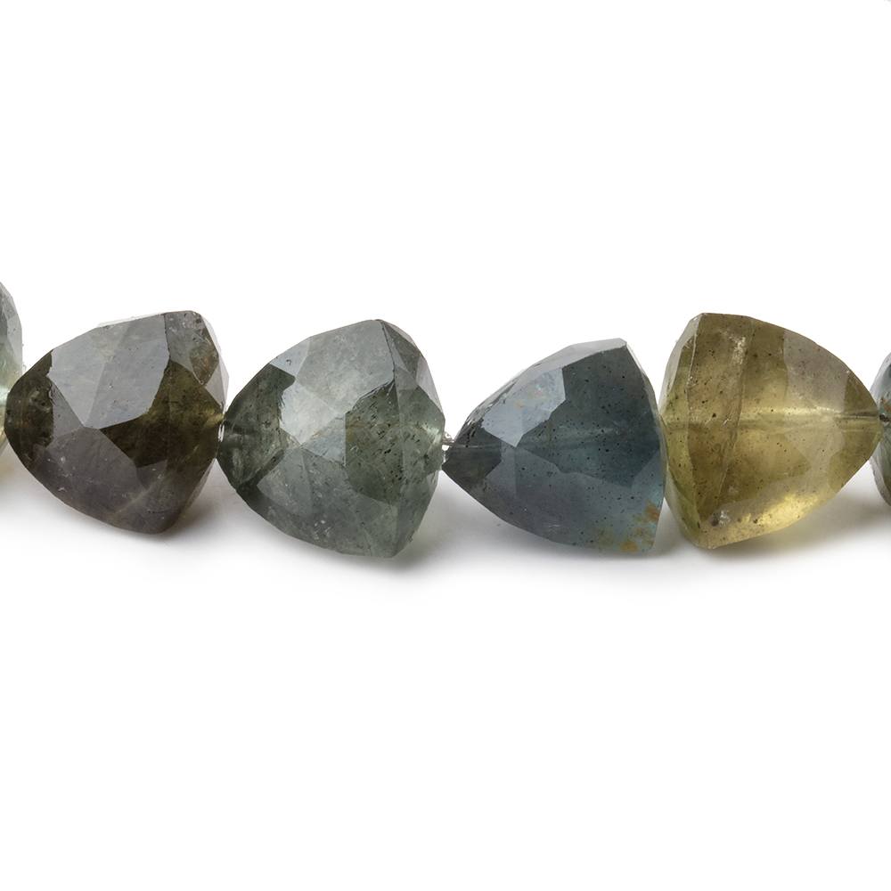 5-12mm Moss Aquamarine Faceted Trillion Beads 14 inch 46 pieces (ONLINE ORDER ONLY)