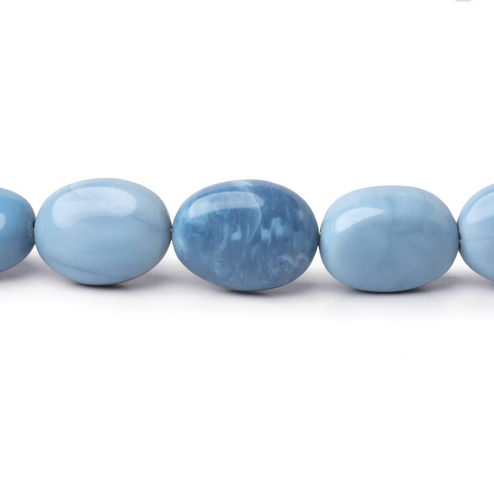5-12mm Owyhee Denim Blue Opal Plain Oval Beads 16 inch 42 pieces (ONLINE ORDER ONLY)