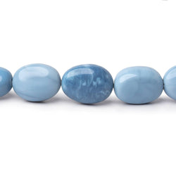 5-12mm Owyhee Denim Blue Opal Plain Oval Beads 16 inch 42 pieces (ONLINE ORDER ONLY)