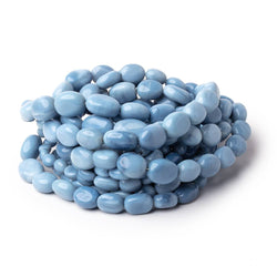 5-12mm Owyhee Denim Blue Opal Plain Oval Beads 16 inch 42 pieces (ONLINE ORDER ONLY)