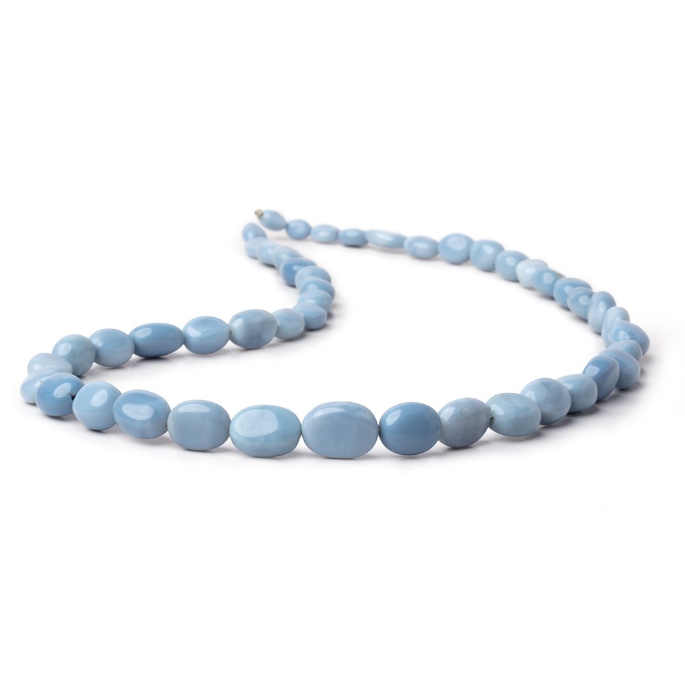 5-12mm Owyhee Denim Blue Opal Plain Oval Beads 16 inch 42 pieces (ONLINE ORDER ONLY)