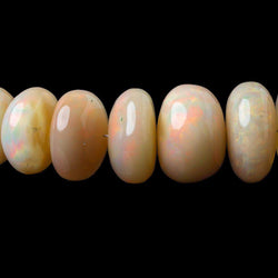 5-13.5mm Ethiopian Opal plain rondelle beads 20 inch 102 pieces AA (ONLINE ORDER ONLY)