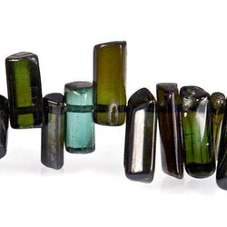 5-13mm Green Tourmaline Natural Crystal Top Drilled 180 pcs (ONLINE ORDER ONLY)
