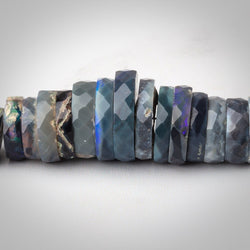 5-14.5mm Australian Opal Faceted Heishi Beads 18 inch 230 pieces AAA (ONLINE ORDER ONLY)