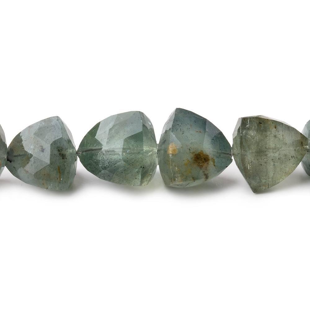 5-14mm Moss Aquamarine Faceted Trillion Beads 15 inch 46 pieces (ONLINE ORDER ONLY)