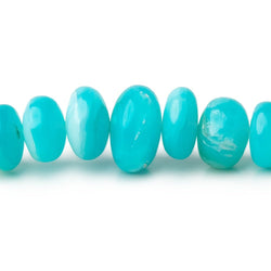 5-14mm Peruvian Blue Opal Plain Rondelles 20 inch 109 Beads AAA (ONLINE ORDER ONLY)