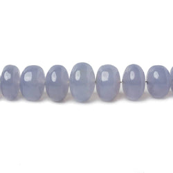5-14mm Turkish Blue Chalcedony plain rondelle beads 16 inch 80 pieces AA (ONLINE ORDER ONLY)