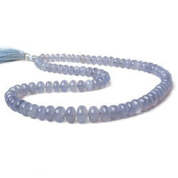 5-14mm Turkish Blue Chalcedony plain rondelle beads 16 inch 80 pieces AA (ONLINE ORDER ONLY)