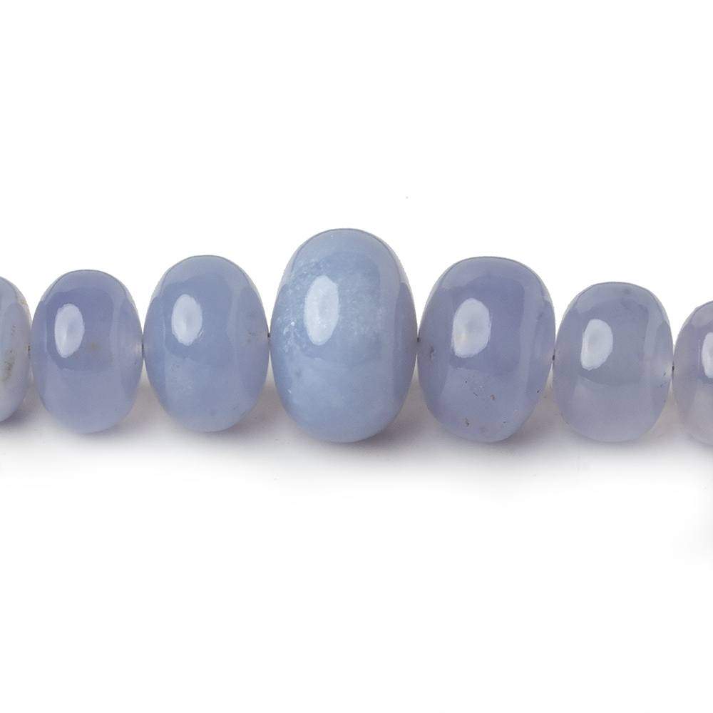 5-14mm Turkish Blue Chalcedony plain rondelle beads 16 inch 80 pieces AA (ONLINE ORDER ONLY)