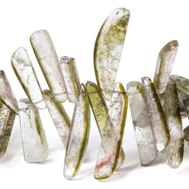 5-27mm Watermelon Tourmaline Beads Top Drilled Slices, AAA Grade 125 pcs (ONLINE ORDER ONLY)