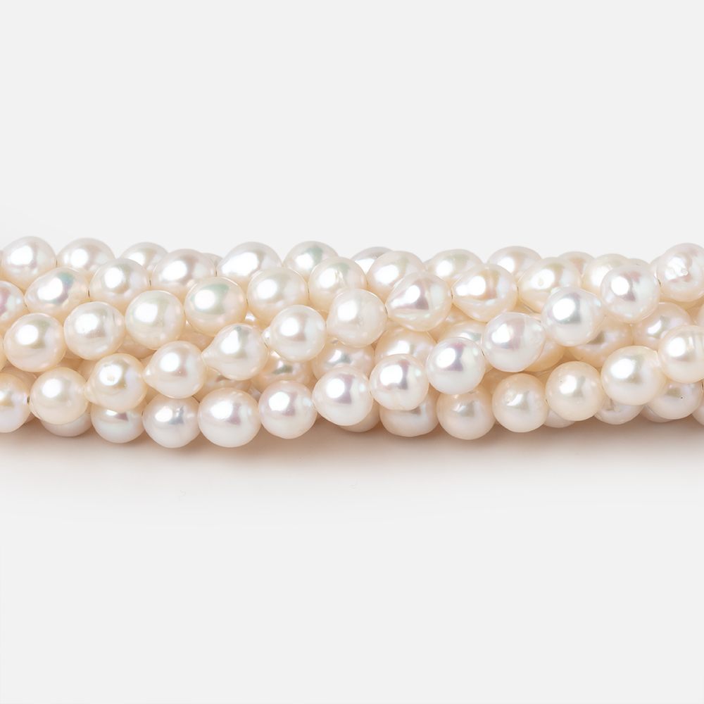 5-5.5mm Creamy White Petite Baroque Freshwater Pearls 15 inch 70 Beads (ONLINE ORDER ONLY)