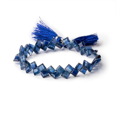 5-5.5mm Kyanite Bevel Cut Square Beads 7.5 inch 53 pieces (ONLINE ORDER ONLY)
