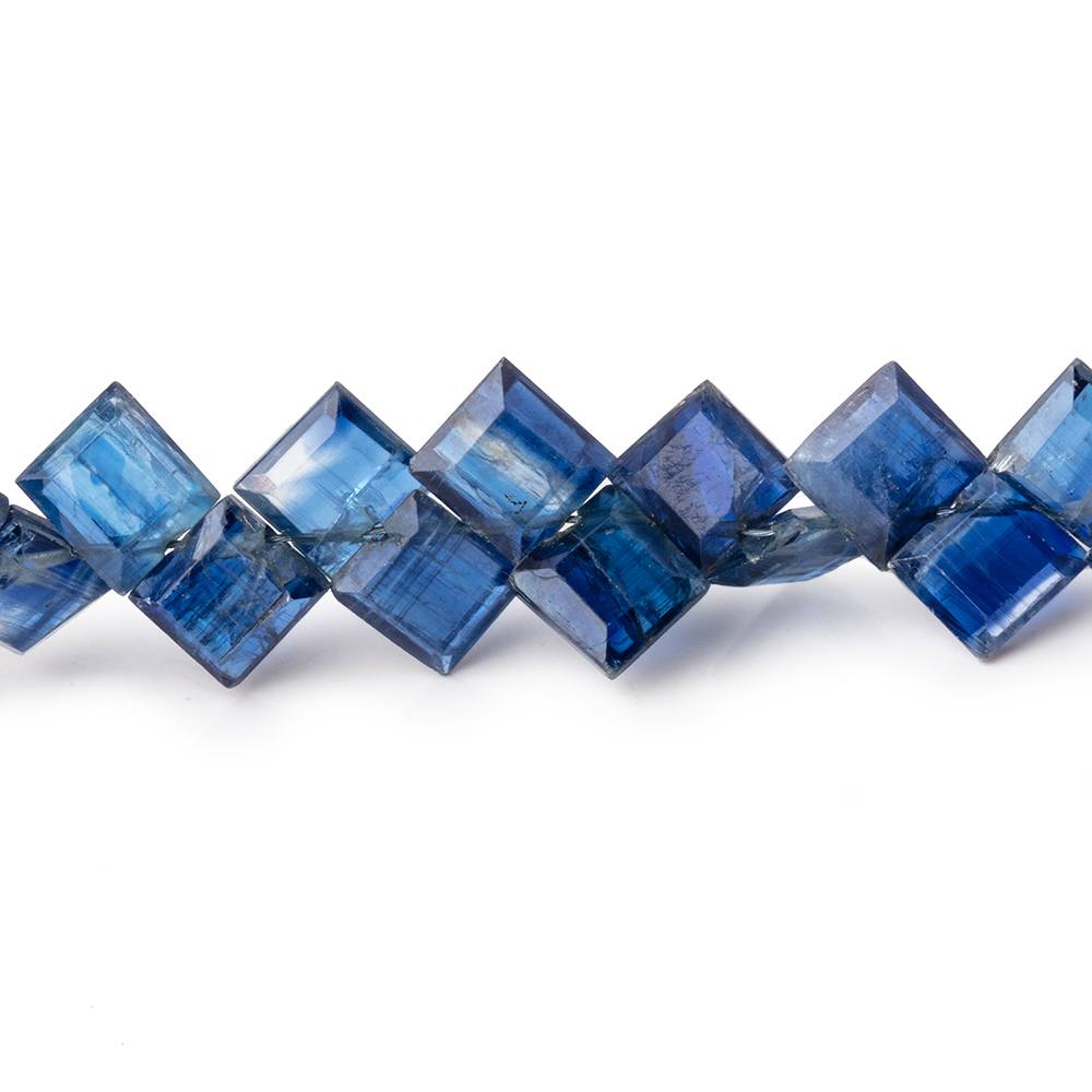 5-5.5mm Kyanite Bevel Cut Square Beads 7.5 inch 53 pieces (ONLINE ORDER ONLY)