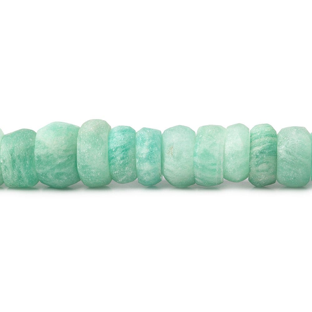 5-5.5mm Matte Amazonite rondelle beads 12 inch 110 pieces (ONLINE ORDER ONLY)