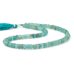 4mm Matte Apatite Faceted Rondelle Beads 13 inch 90 pieces (ONLINE ORDER ONLY)